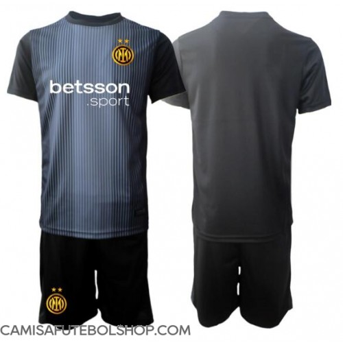 Camisa de time de futebol Inter Milan Goleiro Replicas 1º Equipamento Infantil 2025-26 Manga Curta (+ Calças curtas)